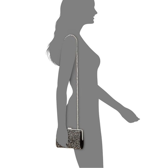 Inc International Concepts Clutch Loryy Sparkle Dressy Bag Rhinestone Black NWT - Picture 2 of 10